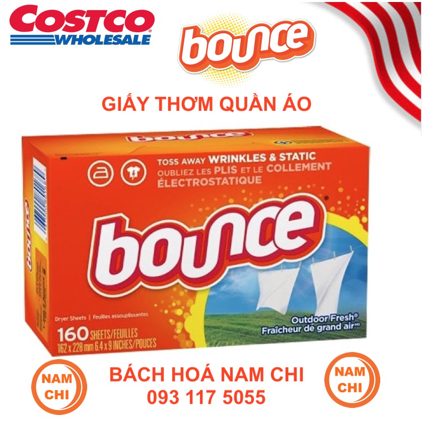 GIẤY THƠM BOUNCE 4in1 - Hàng Mỹ - Siêu Thơm Quần Áo Tủ Đồ