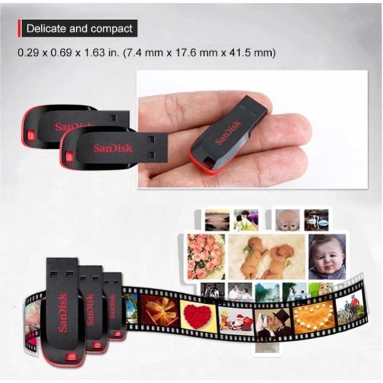 Sandisk Flash Drive 4Gb 8Gb 16Gb 32Gb 64gb 128Gb Usb 2.0 Mẫu Cruzer Sdcz50