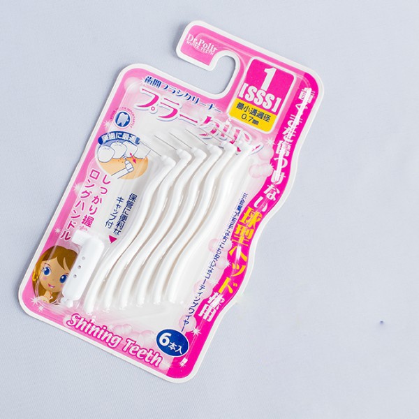 OKAMURA - Bàn chải kẽ răng cao cấp Nhật dạng chữ L gói 6 chiếc- DR.POLIR (Japan)