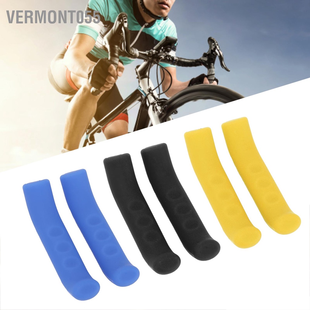 Vermont055 Đòn bẩy phanh dành cho xe đạp Tay cầm bằng silicone công thái học nắm Xe leo núi