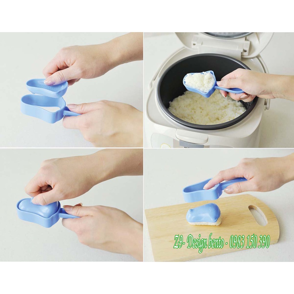 BỘ KHUÔN ÉP CƠM CHIM CÁNH CỤT KÈM TẤM CẮT TRANG TRÍ