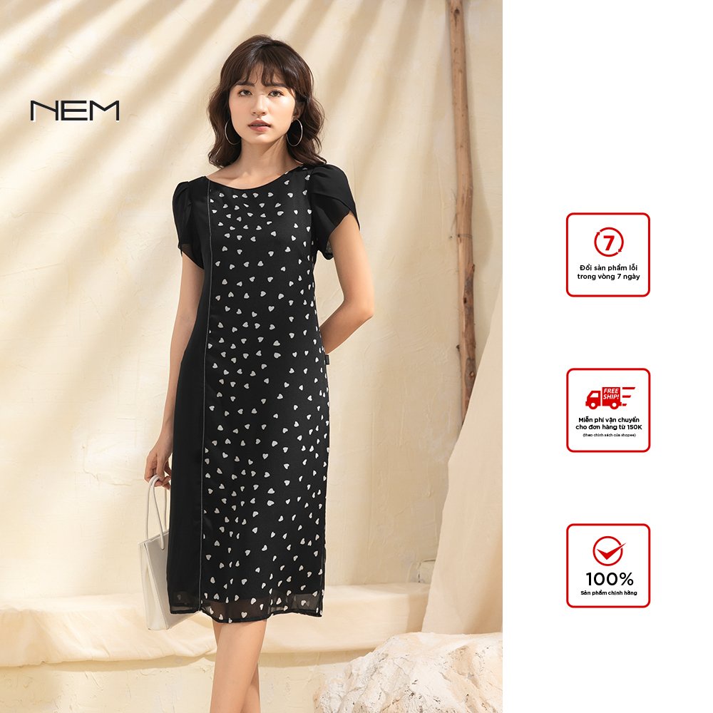 Đầm thiết kế nữ dáng suông NEM Fashion D05192