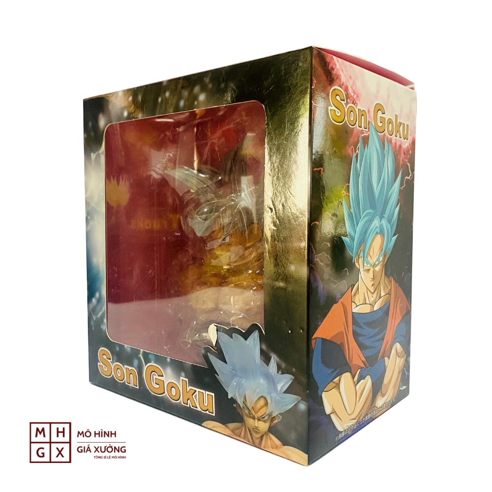 Mô hình Dragon Ball SonGoku bản năng vô cực Tượng Bán Thân + có led cao 17cm , figure 7 viên ngọc rồng sogoku giá xưởng