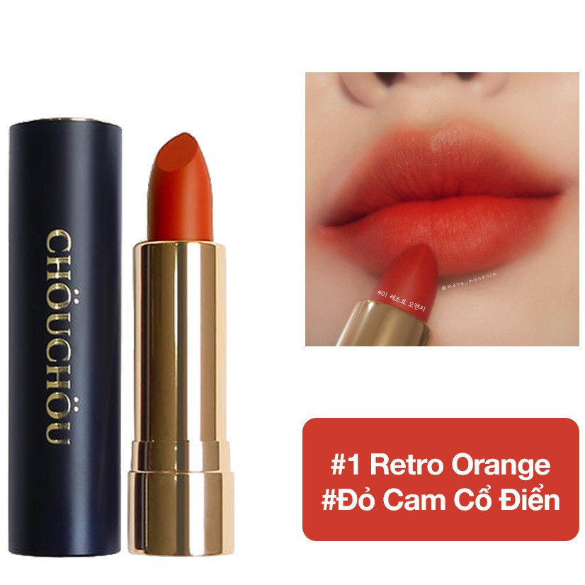 Son Thỏi Lì Chou Chou Dòng Son Mạ Vàng Premium Matte 14k Gold Edition 3,5 gram | BigBuy360 - bigbuy360.vn