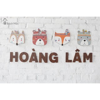 BỘ 4 ĐẦU THÚ DECOR HỌA TIẾT BOHO
