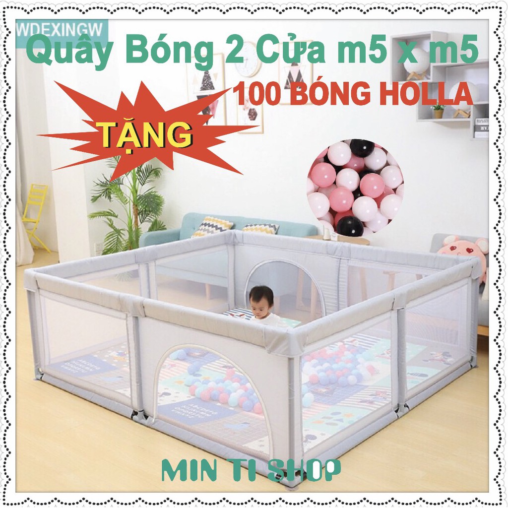 [MÃ SKAMSALE07 GIẢM 10%] Quây cũi kiêm nhà bóng an toàn bảo vệ cho bé