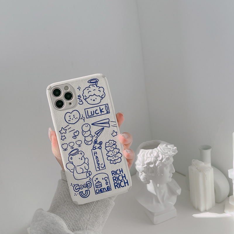 Ốp lưng iphone vuông cạnh hình iPhone/6/6Plus/6s/6sPlus/6/7/7Plus/8/8Plus/X/Xs/Xs Max/11/11Pro/11ProMax/12/12PROMAX/12MINI/12PRO Angel bear lambskin | BigBuy360 - bigbuy360.vn