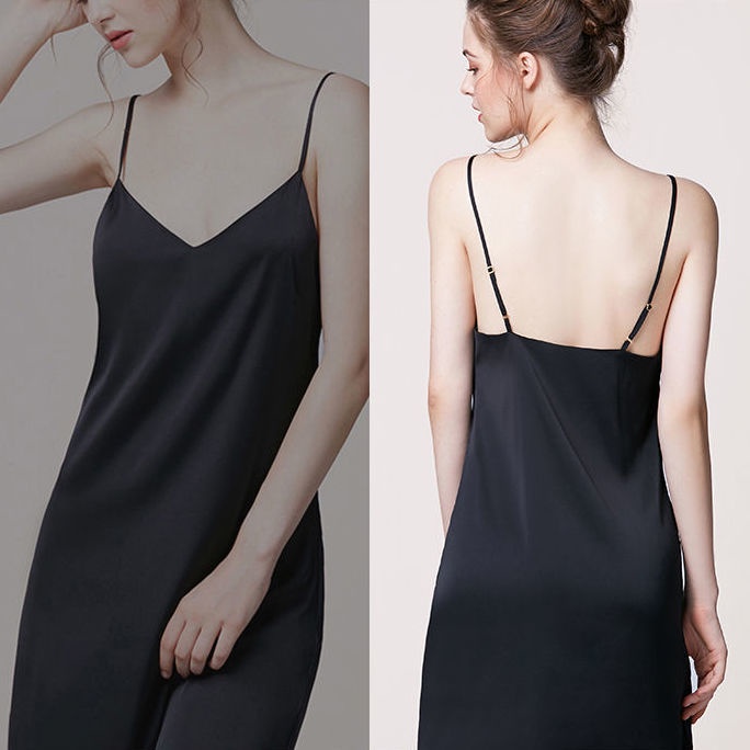 Váy ngủ, Đầm ngủ 2 dây nữ, Pijama lụa Satin cao cấp thời trang thoải mái thoáng mát mặc ở nhà BNN002
