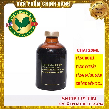 B12 7500 Chai 20ml - Dinh dưỡng cao cấp cho gà đá - Nhập khẩu Mexico