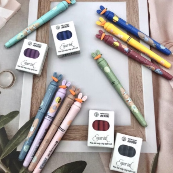 Bút thỏ sh 070 dòng bút xóa được với đầu tẩy cực bền cực cute