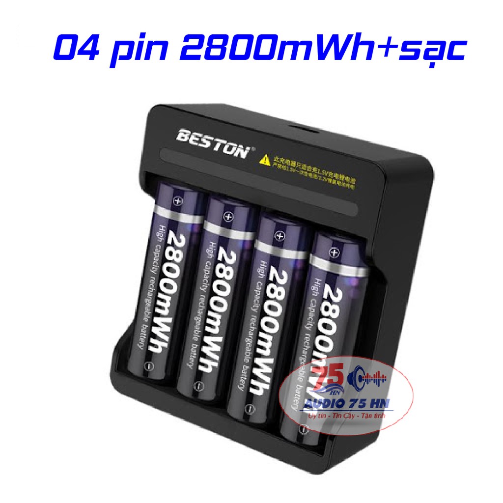 Pin sạc Lithium 1,5V AA, AAA chính hãng Beston 800mAh, 2800mAh, 3500mAh, bộ sạc beston M7011 Sạc nhanh tự ngắt, Pin 1.5V