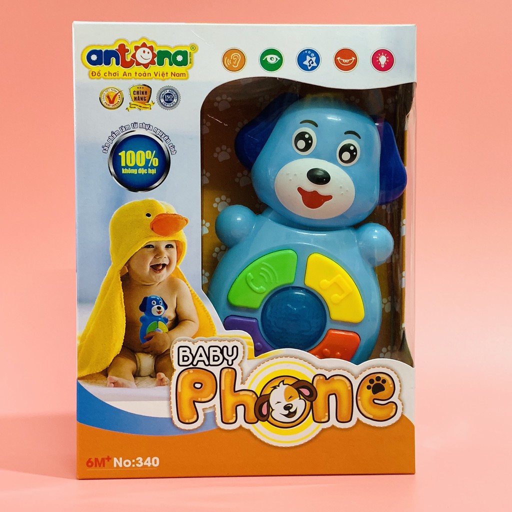 Đồ Chơi Cầm Tay Antona Có Nhạc Baby Phone No034 Hàng Việt Nam