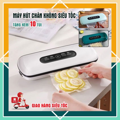 Máy Hút Chân Không CÁT Á Kiêm Hàn Miệng Túi - hút được đồ khô và đồ tươi sống - tặng 10 túi nhựa tiện lợi