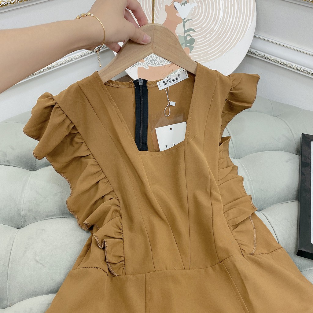 Đầm Nâu Tây Thiết Kế Xòe Cánh Tiên | BigBuy360 - bigbuy360.vn