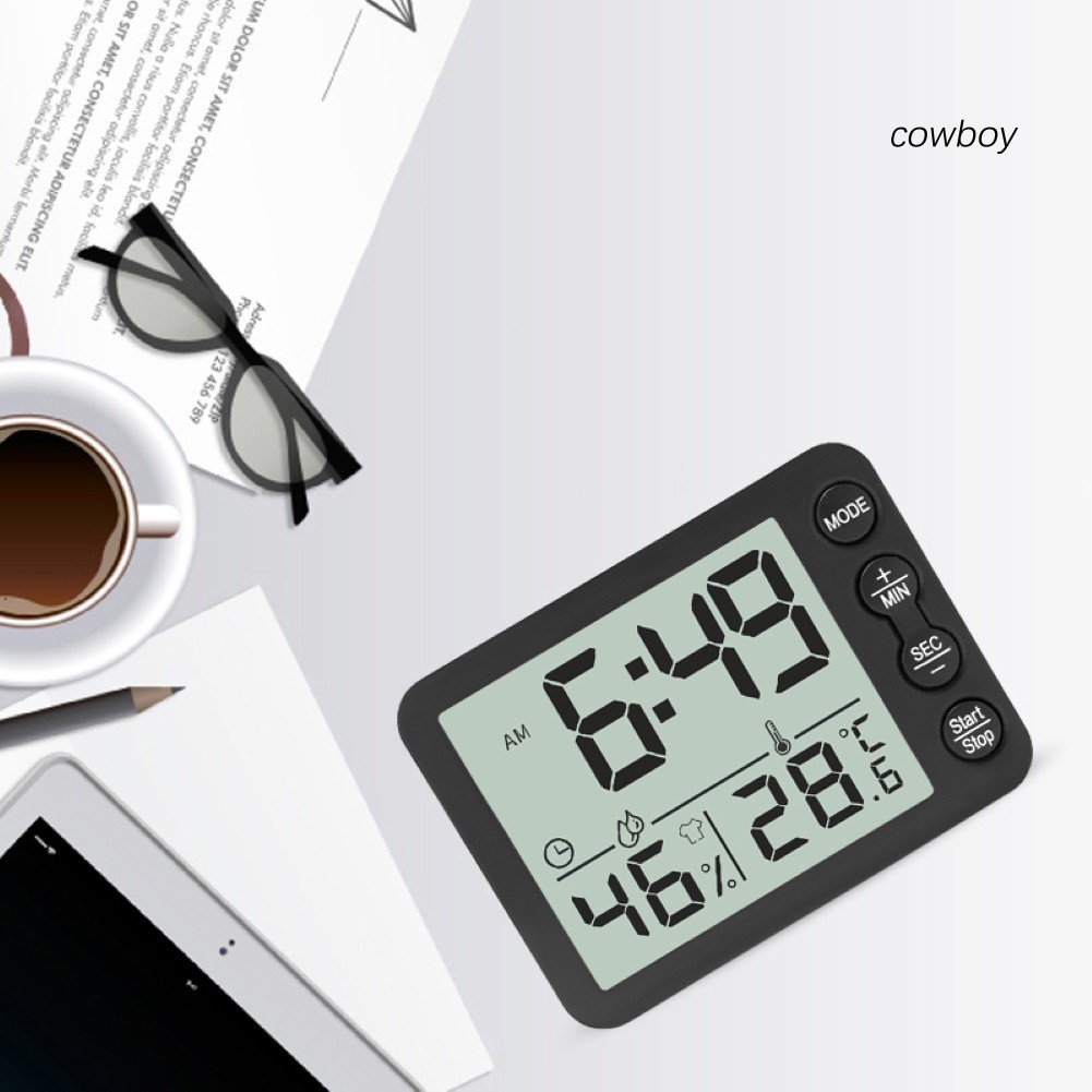 Đồng Hồ Đo Nhiệt Độ Và Độ Ẩm Màn Hình Lcd Gắn Tường Tiện Dụng