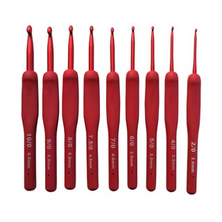 Bộ kim móc len Mô Phỏng Tulip đỏ