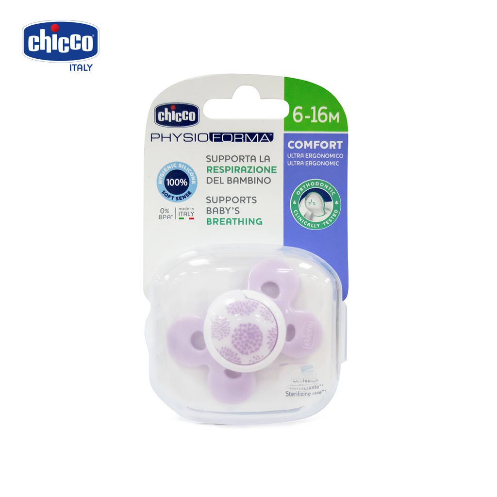 Ty ngậm silicon Chicco physio comfort 6-16M