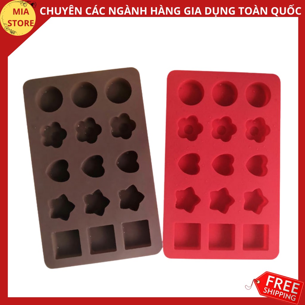 Khuôn silicon làm socola/ kẹo/ đá/ thạch các loại nhiều hình giá rẻ tiện lợi cho nhà bếp