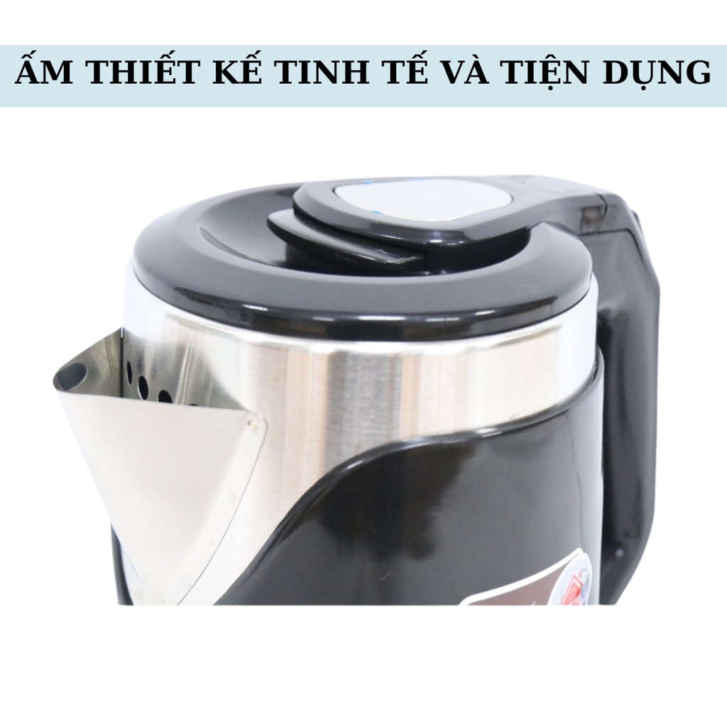 Ấm Đun Siêu Tốc Công Suất Lớn Jiplai 2.5L Nobihome,ấm đun ước Chigo công suất lớn dung tích 1.8 Lít