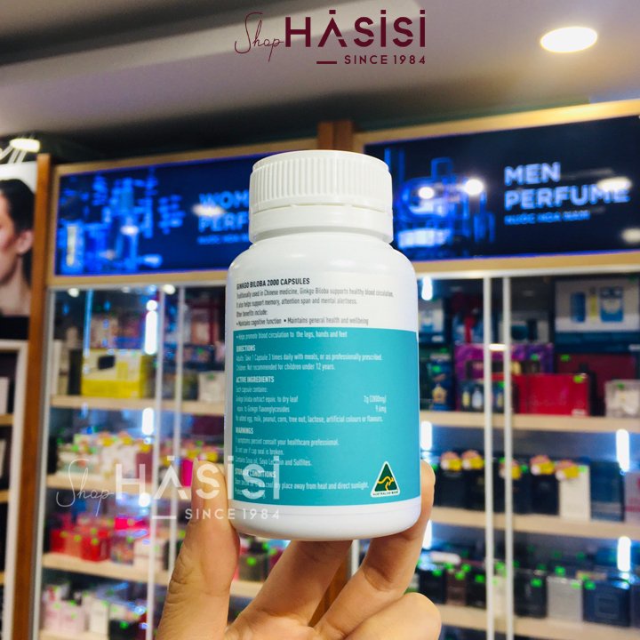 Viên Uống Bổ Não Úc HEALTHY CARE - Ginkgo Biloba 2000 (100 Viên - 3 Viên/Ngày)