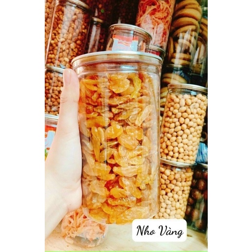 Nho khô vàng Ấn Độ sấy khô ,hủ 500g,hàng loại 1,tongkhominhnguyen