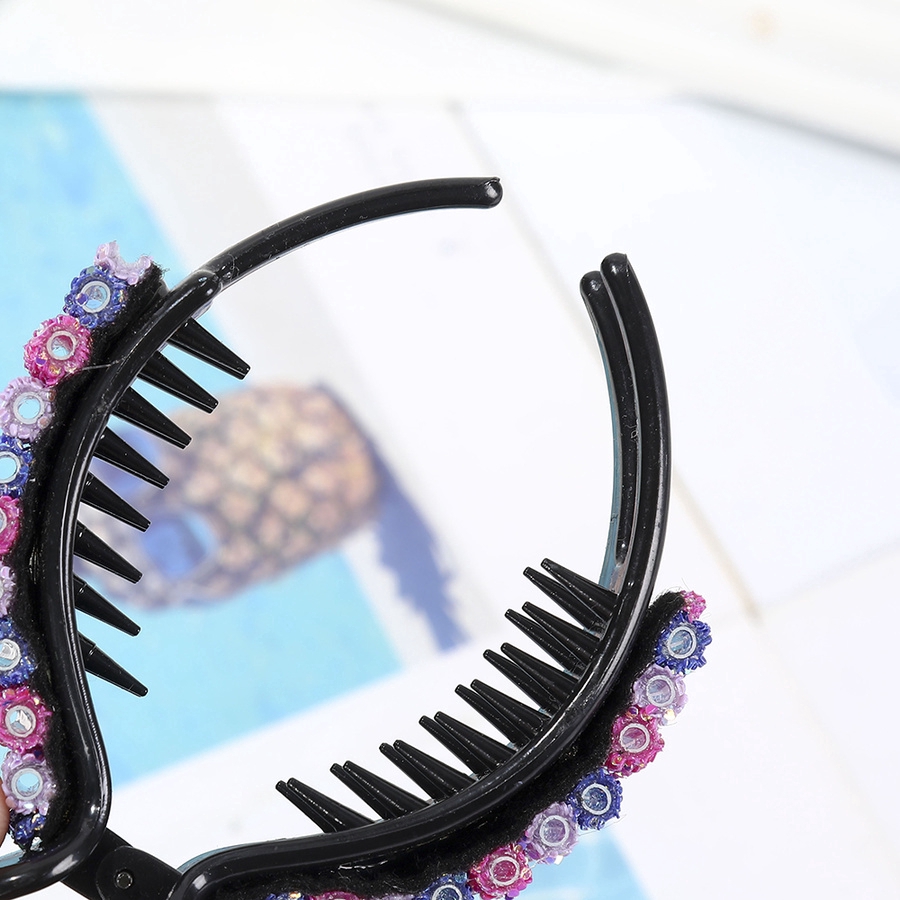 Kẹp tóc đính đá giả kim cương lấp lánh hình hoa thời trang Hàn Quốc dành cho bạn nữ
