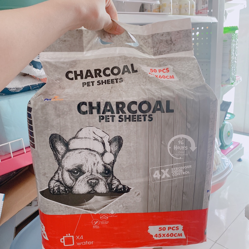 Tả Lót Chuồng Than Hoạt Tính Charcoal - Nhiều Size - Miếng Lót Chuồng Cho Chó Mèo