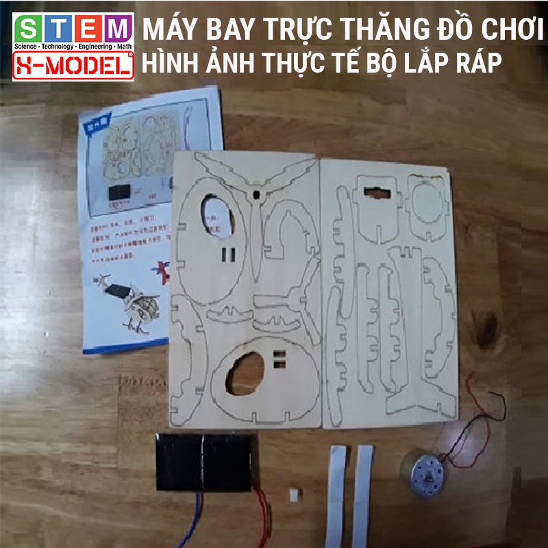 Đồ chơi cho bé STEM Máy bay trực thăng gỗ X-MODEL ST69 cho bé, Đồ chơi trẻ em DIY| Giáo dục STEM, STEAM