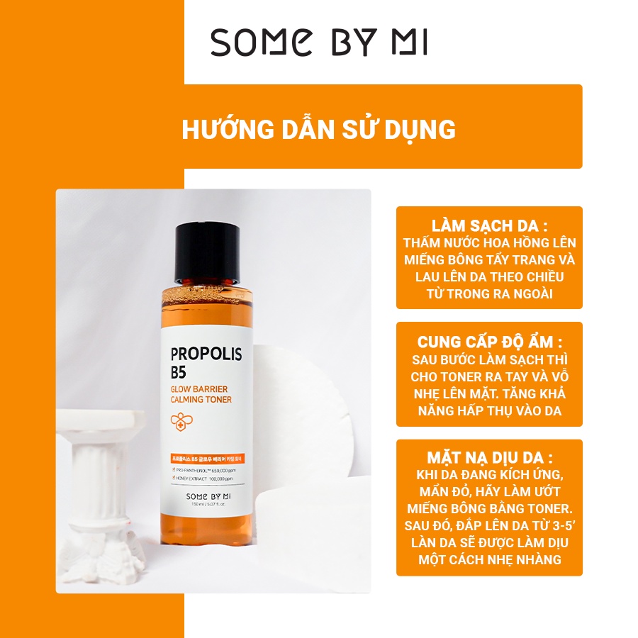 Nước Hoa Hồng Dưỡng Ẩm Và Phục Hồi Da Some By Mi Propolis B5 Glow Barrier Calming Toner 150ml