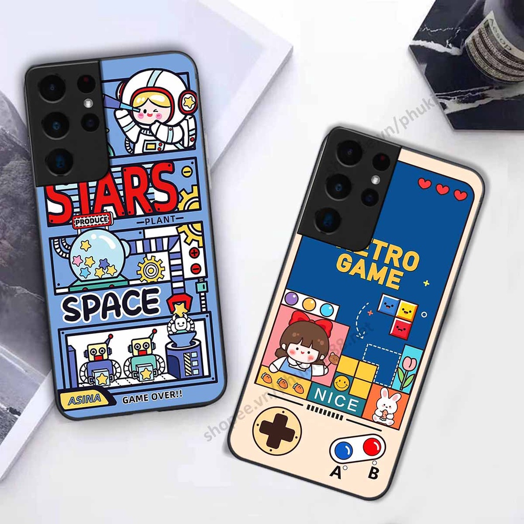 Ốp lưng Samsung S21 Ultra hình phi hành gia, roro jump, điện tử dễ thương - Giá rẻ tốt nhất
