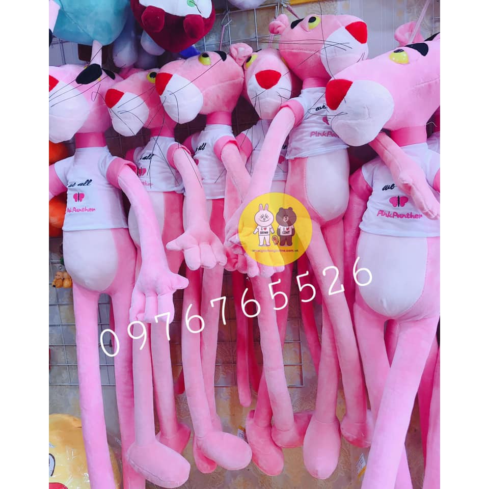 Gấu bông báo hồng Pink panther kích thước 70-100-130cm Xưởng gấu bông Việt Nam