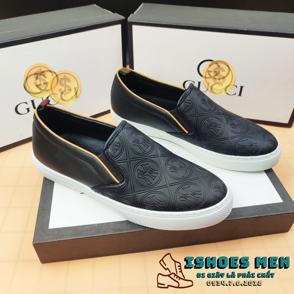 Giày Slip On GC Nam Da Bò Xịn Đế Kếp Hot Nhất Năm 2022 size 38 - 43 Full Box - Nhận Sỉ Lẻ CTV