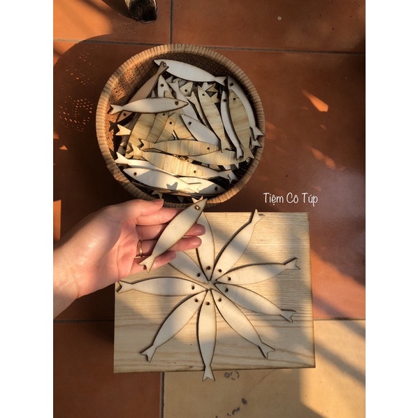 Cá gỗ decor 1,8k