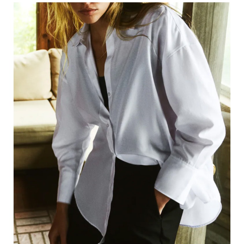 ÁO SƠ MI ZARA XUẤT NỮ OXFORD DÀI TAY - 8275/952 2157/226