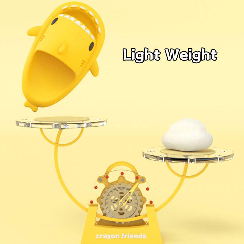 SUGE Dép đi trong nhà / ngoài trời thiết kế hình cá mập đáng yêu chống trượt mới dành cho nam và nữ đế mềm