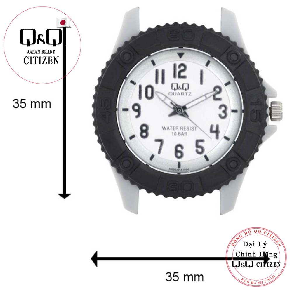 [Mã FARSBR243 giảm 15% đơn 249K] Đồng hồ trẻ em Q&Q Citizen VQ96J013Y dây nhựa thương hiệu Nhật Bản