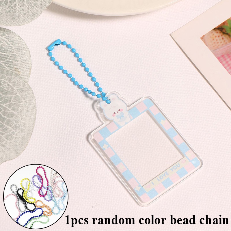 Móc Khóa 1Inch Bằng Acrylic Trong Suốt Dễ Thương Kèm Móc Treo Túi