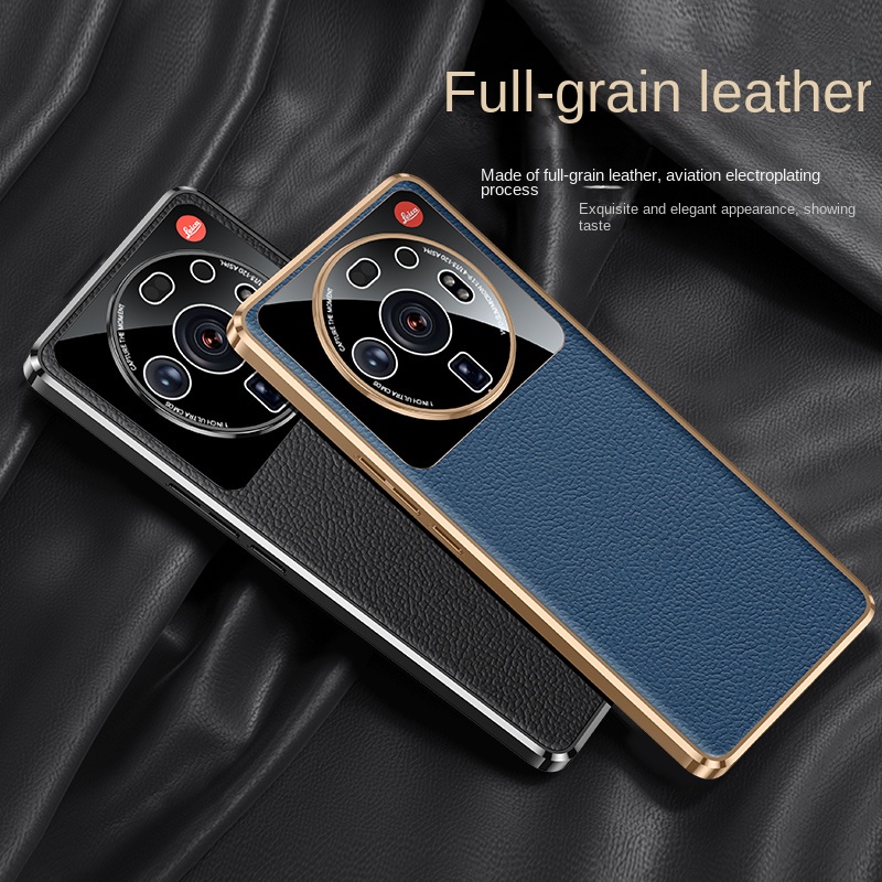 Ốp Điện Thoại Da Thật Mạ Điện Chống Sốc Cho Xiaomi 12S Ultra 12S Pro