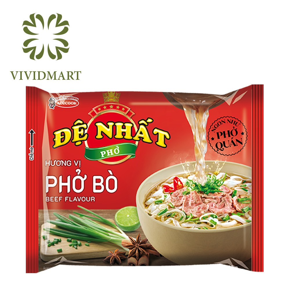 [Toàn quốc] PHỞ ĐỆ NHẤT (VỊ BÒ, VỊ GÀ) và PHỞ TRỘN ĐỆ NHẤT (VỊ BÒ, VỊ THẬP CẨM CAY) - GÓI LẺ - ACECOOK