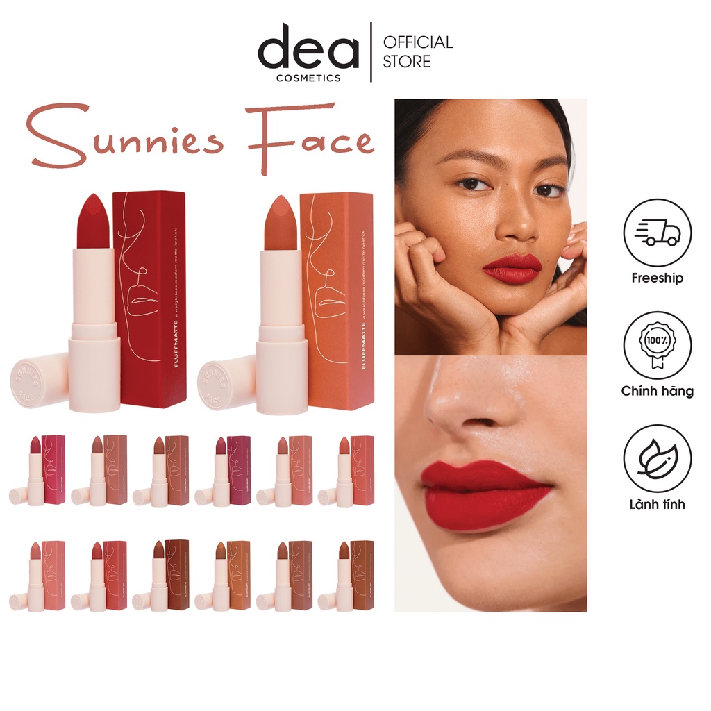 Son Lì Sunnies Face Fluffmatte Hot 2022(Full Bảng Màu, Sale)