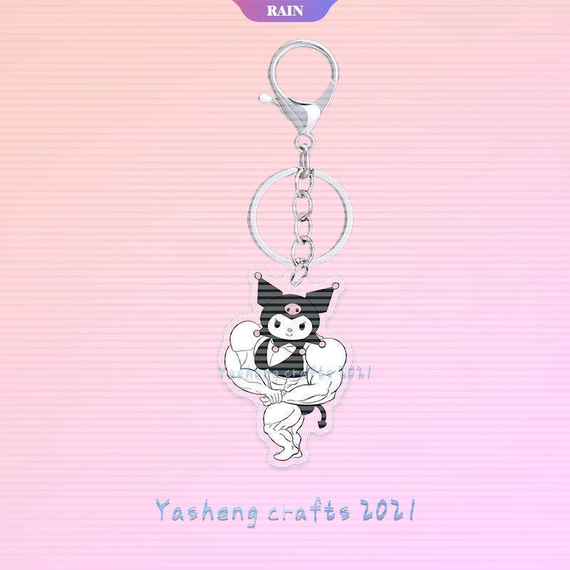 SANRIO Móc Chìa Khóa Hình Nhân Vật Hoạt Hình Cinnamoroll Kuromi My Melody Dễ Thương Bằng Acrylic