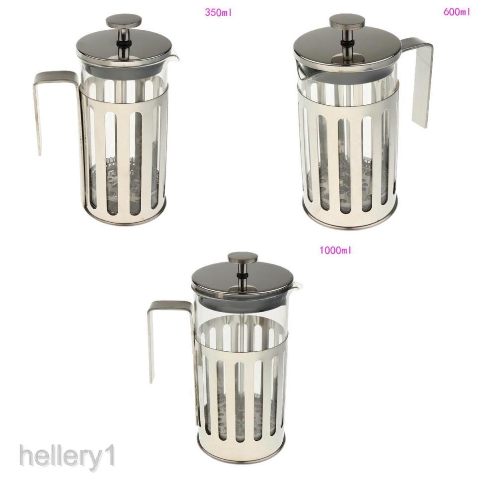 [HELLERY1] 1 piece French Coffee Press Borosilicate Glass, and Stainless Steel Coffee Press , Expresso Coffee Maker