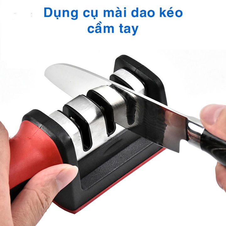 Dụng Cụ Mài Dao Kéo 3 Rãnh Chất Liệu Thép Không Gỉ Cao Cấp Nhật Bản, Tự Động Với 3 Chế Độ Mài đa năng thông minh