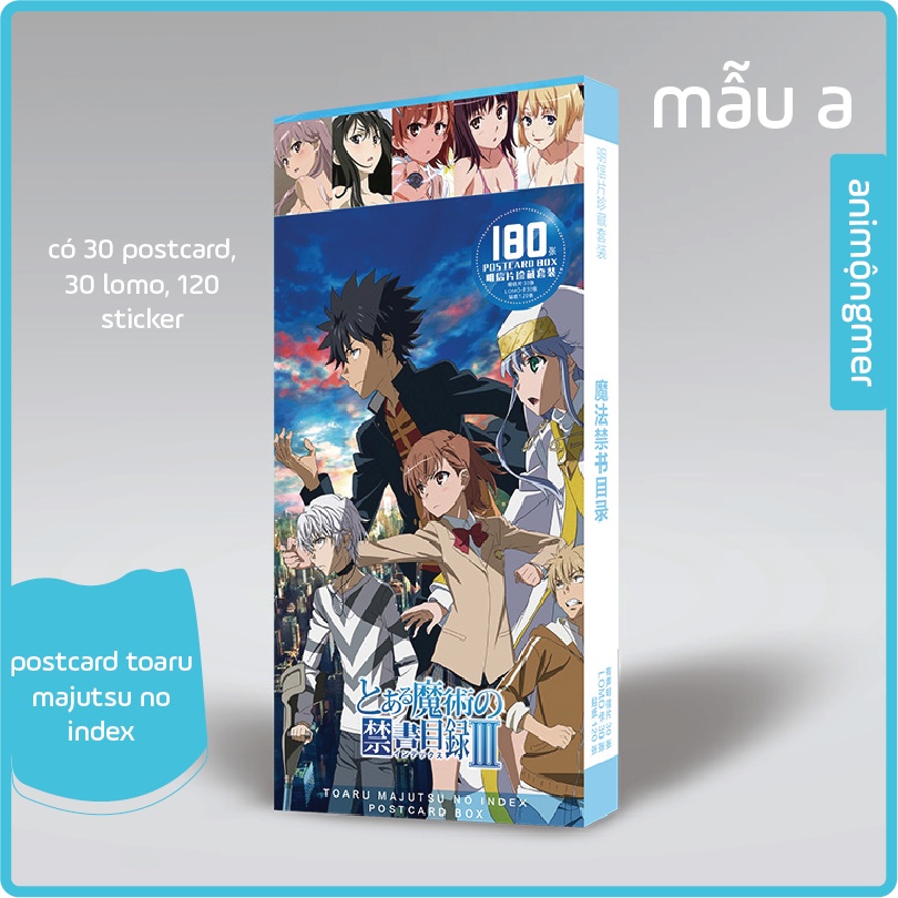 postcard cấm thư ma thuật Index (a certain magical index)