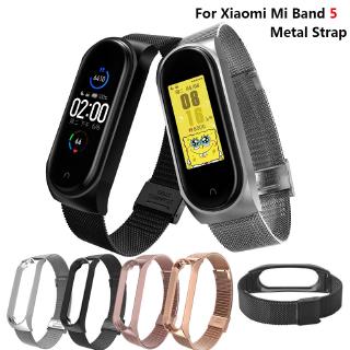 Dây Đeo Thay Thế Chất Liệu Kim Loại Dạng Lưới Thời Trang Cho Xiaomi Mi Band 5