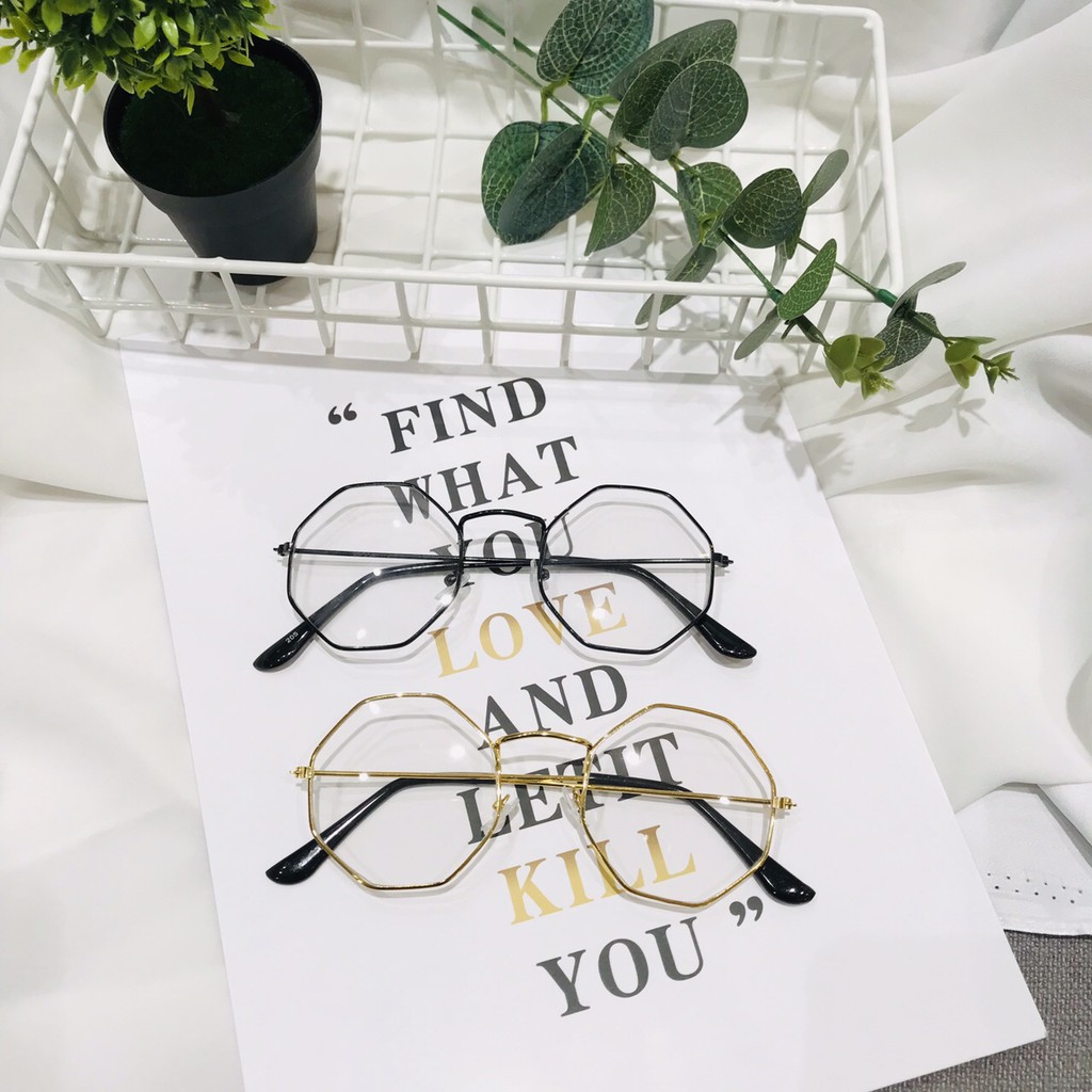 [CỰC ĐẸP] MẮT KÍNH GIẢ CẬN HOT TREND ĐA GIÁC 205 CỰC HOT | BigBuy360 - bigbuy360.vn