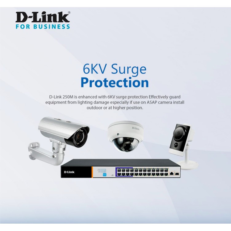 D-LINK DGS-F1006P-E - Bộ chia cổng mạng 250M 6 cổng 10/100/1000 (4 cổng PoE + 2 cổng uplink)