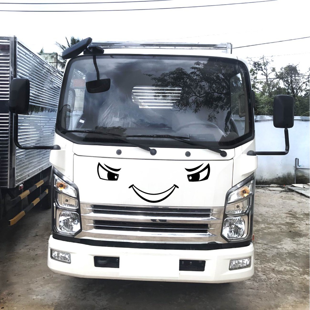 Tem đôi mắt, decal dán xe tải Isuzu, xe Daewoo SM-04