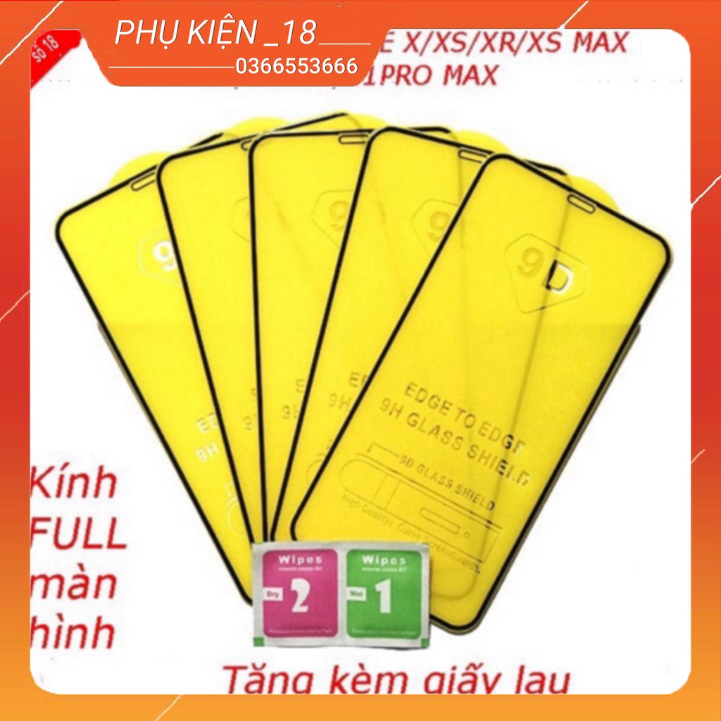 Cường lực IPHONE X ,XS ,XSMAX,XR , 11, 11 PRO, 11 PRO MAX ( tặng kèm giấy lau ướt và giấy lau khô) aloshop8686