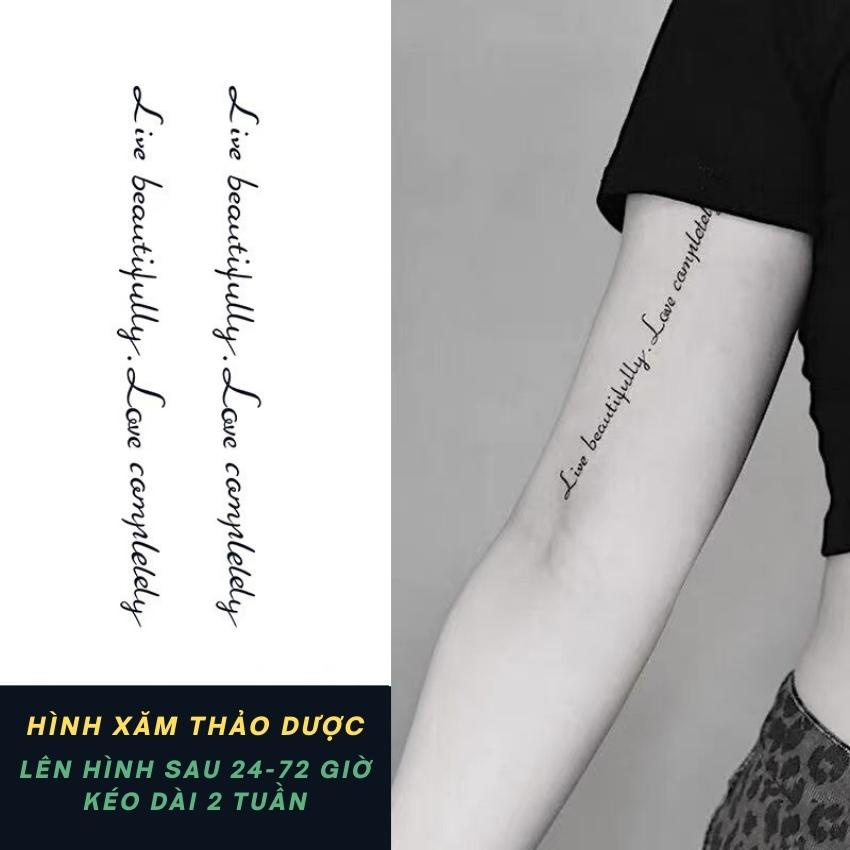 Hình Xăm Tạm Thời Funtattoo Chữ Ý Nghĩa G27 Kéo Dài 15 Ngày